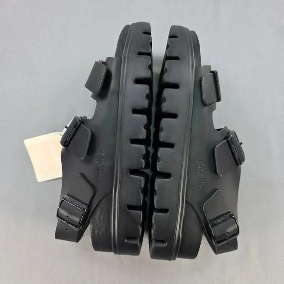 Papillio by Birkenstock Platform Sandals Adjustable Buckles Black EU 42 Men 9 - Picture 4 of 10